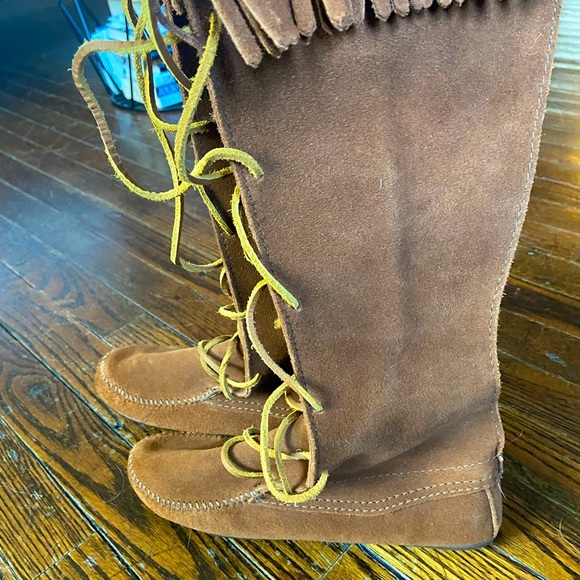 Tall Minnetonka Fringe Boots - Picture 1 of 7
